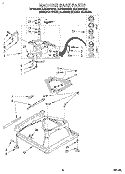 MACHINE BASE Diagram and Parts List for 8LSC6244BG0  Whirlpool Washer