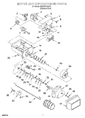 MOTOR AND ICE CONTAINER Diagram and Parts List for BRS70XRANA01  Whirlpool Refrigerator