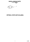 OPTIONAL PARTS (NOT INCLUDED) MISCELLANEOUS PARTS Diagram and Parts List for DU890SWLU0  Whirlpool Dishwasher