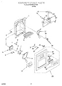 DISPENSER FRONT Diagram and Parts List for 6ED27DQXFW00  Whirlpool Refrigerator
