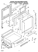 DOOR AND DRAWER PARTS Diagram and Parts List for KGRI801PBL01  KitchenAid Range