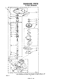GEARCASE Diagram and Parts List for LA3300XPW3  Whirlpool Washer