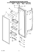 REFRIGERATOR DOOR PARTS Diagram and Parts List for GC3SHEXNB14  Whirlpool Refrigerator