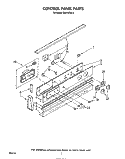 CONTROL PANEL Diagram and Parts List for RS610PXK2  Whirlpool Range