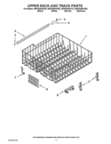 UPPER RACK AND TRACK PARTS Diagram and Parts List for WDF530PAYM2  Whirlpool Dishwasher