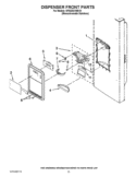 DISPENSER FRONT PARTS Diagram and Parts List for KFIS20XVMS10  KitchenAid Refrigerator