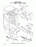 LINER PARTS Diagram and Parts List for W5TXEWFWT00  Whirlpool Refrigerator
