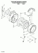 Part Location Diagram of W10250805 Whirlpool TUB-OUTER