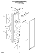 FREEZER DOOR PARTS Diagram and Parts List for KSRJ22IMST00  KitchenAid Refrigerator