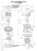 PUMP AND MOTOR Diagram and Parts List for DP920PFGQ3  Whirlpool Dishwasher
