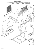 UNIT Diagram and Parts List for KTRC19ELBL00  KitchenAid Refrigerator