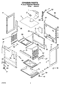 CHASSIS PARTS Diagram and Parts List for FGP305KW2  Roper Range