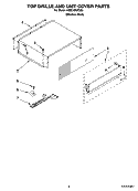 TOP GRILLE AND UNIT COVER PARTS Diagram and Parts List for KSSC48QTS00  KitchenAid Refrigerator