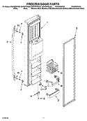 FREEZER DOOR PARTS Diagram and Parts List for GS6NBEXRY00  Whirlpool Refrigerator