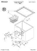 SECTION Diagram and Parts List for TCF0510EW02  Whirlpool Freezer