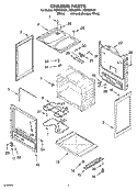 CHASSIS PARTS Diagram and Parts List for FEP330KW1  Roper Range