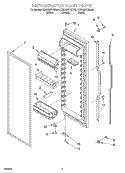 REFRIGERATOR DOOR Diagram and Parts List for KSRV25FHBL00  KitchenAid Refrigerator
