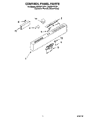 CONTROL PANEL PARTS Diagram and Parts List for KUDS01FKSS1  KitchenAid Dishwasher