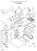 TOP AND CONSOLE, LIT/OPTIONAL Diagram and Parts List for LGL8858EQ0  Whirlpool Dryer