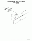 CONTROL PANEL AND LATCH PARTS Diagram and Parts List for KUDE40FXPA4  KitchenAid Dishwasher