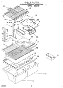 SHELF, LIT/OPTIONAL Diagram and Parts List for 4ET20ZKXDW01  Whirlpool Refrigerator