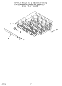 UPPER RACK AND TRACK Diagram and Parts List for KUDM24SEBL0  KitchenAid Dishwasher