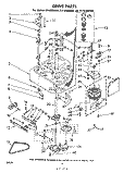 DRIVE Diagram and Parts List for 3CFA2000W6  Whirlpool Washer