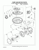 PUMP AND MOTOR PARTS Diagram and Parts List for GU3200XTVY1  Whirlpool Dishwasher