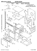 OVEN PARTS Diagram and Parts List for KEHC379JSS05  KitchenAid Microwave Oven Combo