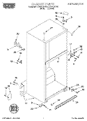 CABINET Diagram and Parts List for RT20AKXFW00  Roper Refrigerator