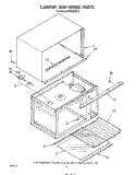CABINET AND HINGE Diagram and Parts List for MW8650XS2  Whirlpool Microwave