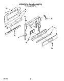 CONTROL PANEL Diagram and Parts List for SF317PCYN0  Whirlpool Range