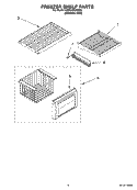 FREEZER SHELF PARTS Diagram and Parts List for KSSC48QMS03  KitchenAid Refrigerator