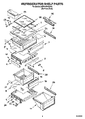 REFRIGERATOR SHELF PARTS Diagram and Parts List for KSRA22KNSS00  KitchenAid Refrigerator