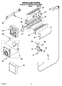 ICEMAKER PARTS Diagram and Parts List for ET1GHMXPT00  Whirlpool Refrigerator