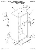 CABINET PARTS Diagram and Parts List for KTRP22KRWH02  KitchenAid Refrigerator