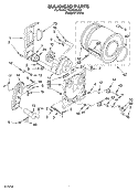 BULKHEAD Diagram and Parts List for TGDX640JQ2  Estate Dryer
