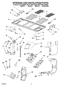 INTERIOR AND VENTILATION PARTS Diagram and Parts List for MH9181XMQ0  Whirlpool Microwave