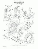 BULKHEAD PARTS Diagram and Parts List for WGD4750XQ0  Whirlpool Dryer