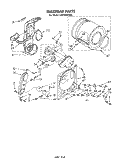 BULKHEAD Diagram and Parts List for LG5796XPW0  Whirlpool Dryer