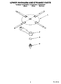 LOWER WASHARM AND STRAINER PARTS Diagram and Parts List for KUDR02FSWH4  KitchenAid Dishwasher