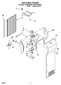 AIR FLOW PARTS Diagram and Parts List for 7GS6SHEXMS00  Whirlpool Refrigerator