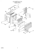 CABINET Diagram and Parts List for CA5WM46  Crosley Air Conditioner