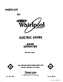 SECTION Diagram and Parts List for LE9300XTW0  Whirlpool Dryer