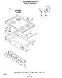 COOK TOP Diagram and Parts List for SE950PEKW1  Whirlpool Range