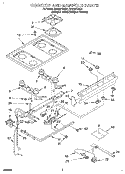 COOKTOP AND MANIFOLD, LITERATURE Diagram and Parts List for SF312PEWQ1  Whirlpool Range