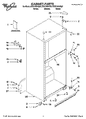 CABINET PARTS Diagram and Parts List for ET8CHEXVT00  Whirlpool Refrigerator