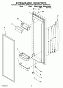 REFRIGERATOR DOOR PARTS Diagram and Parts List for GD5RVAXVB01  Whirlpool Refrigerator