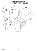 OVEN CAVITY PARTS Diagram and Parts List for YKCMS1555SS0  KitchenAid Microwave
