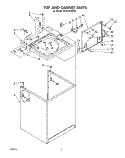 TOP AND CABINET, LIT/OPTIONAL Diagram and Parts List for GCA2701XSW0  Whirlpool Washer